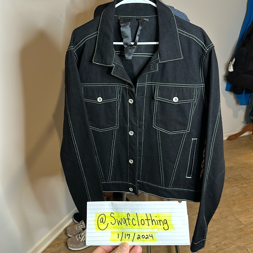 Vlone denim jacket ‘live alone die alone’ size XL
